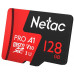 Карта памяти Micro SecureDigital 128GB Netac microSDXC Class10 NT02P500PRO-128G-R P500 Extreme Pro + adapter
