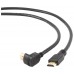 Bion Кабель HDMI v1.4, 19M/19M, угловой разъем, позол.раз., экран, 1.8м, черный 