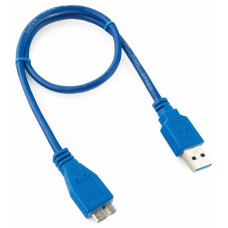 Кабель для внешнего жесткого диска  Gembird/Cablexpert CCP-mUSB3-AMBM-0.5M Кабель USB 3.0 Pro , AM/microBM 9P, 0.5м, экран, синий