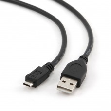 Cablexpert Кабель USB 2.0 Pro, AM/microBM 5P, 1м, экран, черный, пакет (CCP-mUSB2-AMBM-1M)