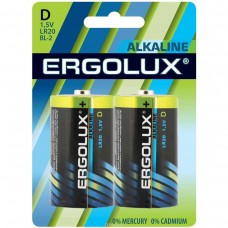 Батарейка Ergolux..LR20 Alkaline (2 шт. в уп-ке)