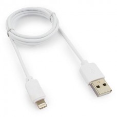 Кабель USB Гарнизон AM/Lightning, для iPhone5/6/7/8/X, IPod, IPad, 1м, белый