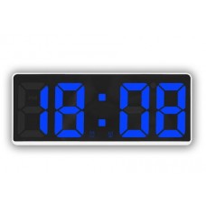 Электронные часы-будильник Simple , белый корпус / синий